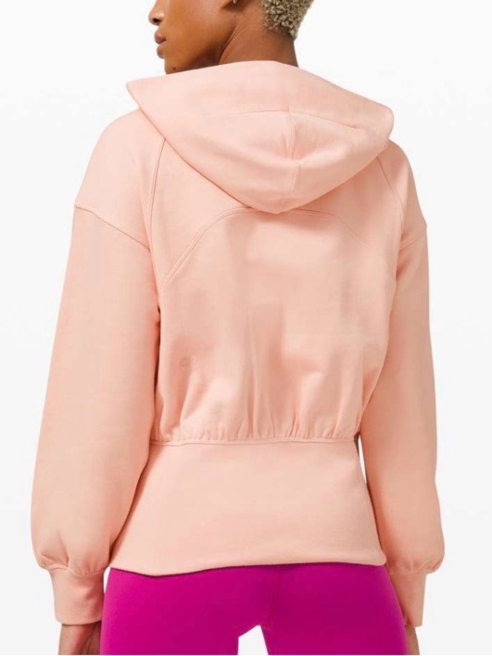 Lululemon Hugged Waist Cotton Zip Hoodie. Pink Mist. Size 6